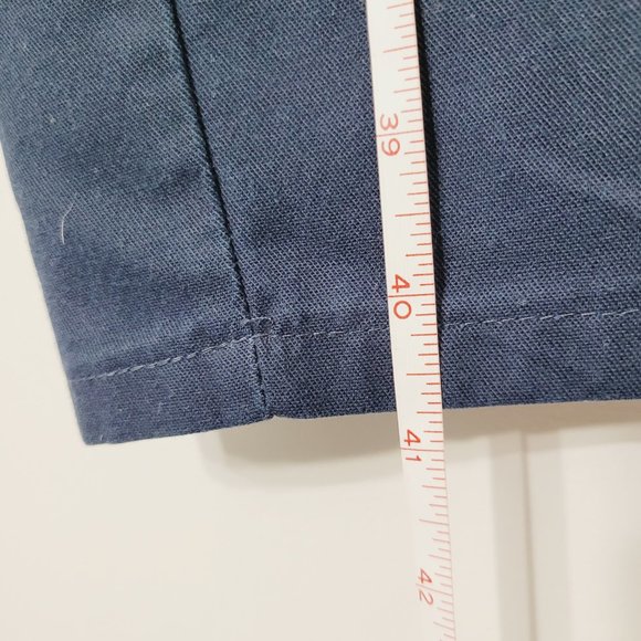 Dickies Flat Front Uniform Chino Pants Navy Blue Casual Pockets Mens Slacks - Picture 10 of 13